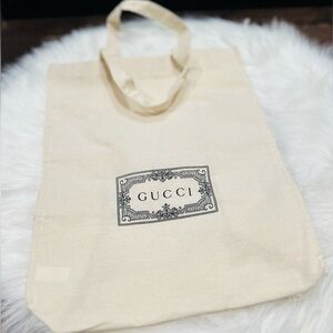 🌿Brand New Gucci Dust Bag Canvas Tote Handle Starps